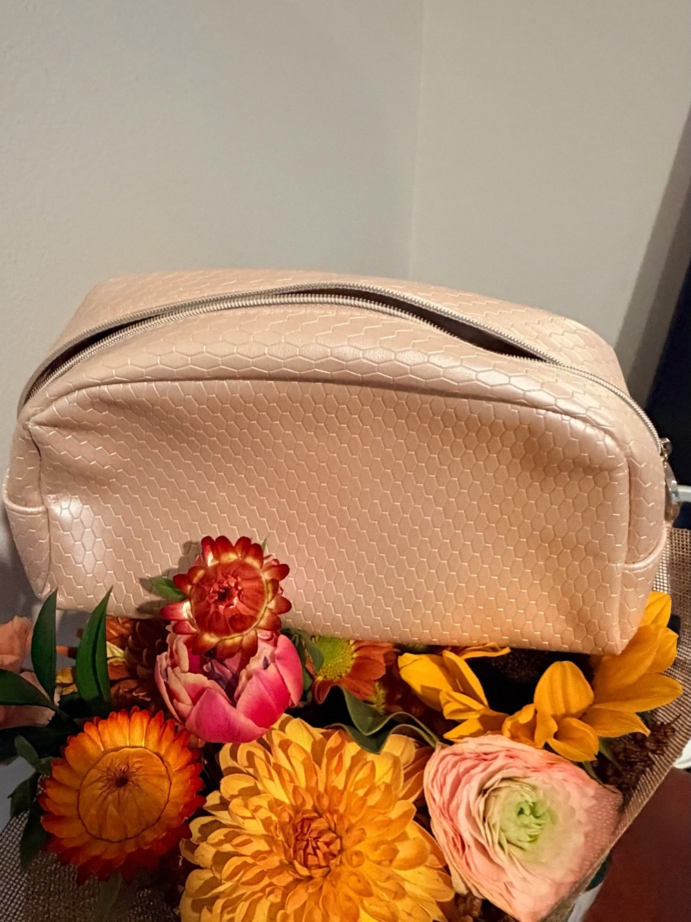 Bulgari Blush Textured Cosmetic Bag